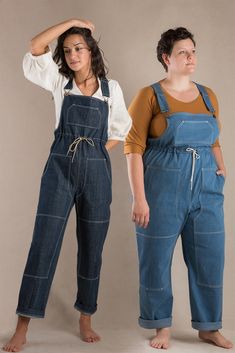 Homemade Overalls, Diy Overalls, Gardening Overalls, Overalls Sewing Pattern, Overall Pattern, Workwear Overalls, Linen Overalls, Diy Jeans, Coat Pattern Sewing