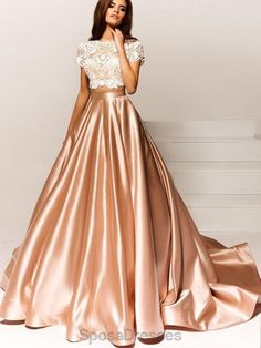 Short Sleeve Prom Dresses, Floor Length Prom Dresses, Lace Prom Dress, Piece Prom Dress, Outfit Jeans, Beauty Dress, Lace Evening Dresses, Prom Party Dresses, Evening Dresses Prom