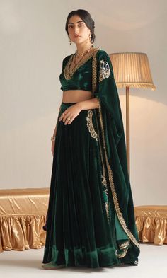 Velvet Lehenga, Sabyasachi Lehenga