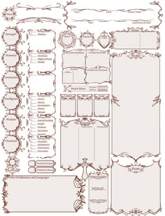 a large set of ornate frames and labels