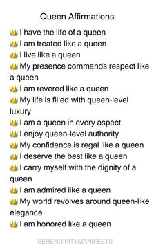 the queen affirmmations are written in different languages