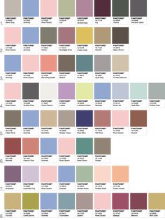 the color chart for different shades of paint