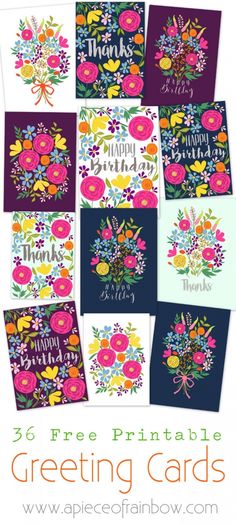 the 25 free printable greeting cards with flowers