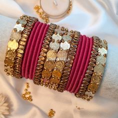 Lakshmi’s grace in every thread, 🌺 Blessings woven in gold and red, 💫 A bride’s joy, prosperity spread. 💖🙏 . . . Design Code - Nava0017 . . “Get yours now in your favorite color! 🎨✨" . . "Customize bangles with raw silk thread! 🎨💫@nava.neela" . . DM us on Instagram or WhatsApp to 8300830771 . . #navaneela #bangles #silkthreadbangles #silkthreadjewelry #kundanbangles #weddingbangles #bridalbangles #returngifts #festivebangles #southindianbangles #bride #bangleset #weddinginspiration #Indianwed... Save The Date Pictures, Silk Thread Bangles Design, Thread Bangles Design, Kundan Bangles, Silk Thread Jewelry, Silk Thread Bangles, Thread Bangles, Bangles Design, Bangles Indian