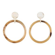 Genuine buffalo horn hoop earring dropped from a post. Buffalo horn is a natural material, each item has a unique character and may vary from image. Horn Earrings, Best Wallet, Post Lights, Drop Earring, Natural Material, Light Shades, Post Earrings, Horn, Buffalo