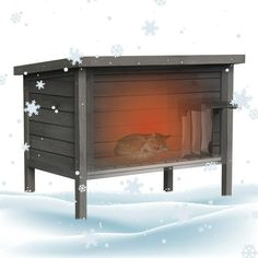 a cat is sleeping in an outdoor fireplace