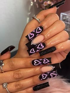 Multicolor  Collar   Geometric 3D Nails Embellished   Nail,Hand & Foot Care Unghie Nail Art, Heart Nail, Coffin Press On Nails, Fake Nails With Glue, Nails Set, Unique Acrylic Nails, Nail Supplies, Square Acrylic Nails, Heart Nails