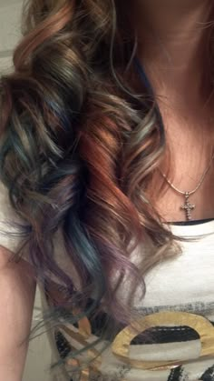 Rainbow/opal/mother of pearl How To Have Style, Hair Chalk, Hair Streaks, Hair Inspiration Color, Hair Reference