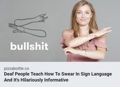 Curse Words In Asl, Curse Words In Sign Language, Deaf Aesthetic, Asl Art, Sign Language Lessons, Sign Language Phrases, Alphabet Signs, Sign Language Interpreter, Sign Language Words