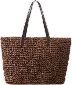 Trendy Brown Shoulder Bag For Vacation, Casual Light Brown Shoulder Bag For Vacation, Trendy Light Brown Straw Bag For Vacation, Casual Brown Shoulder Bag For Beach, Casual Light Brown Shoulder Bag For Beach, Casual Brown Woven Beach Bag, Light Brown Large Capacity Beach Bag For Vacation, Large Capacity Light Brown Beach Bag For Vacation, Vacation Large Capacity Light Brown Beach Bag