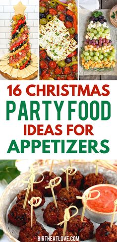 Looking for Christmas party food ideas for appetizers? These Christmas appetizers, snacks and finger foods are easy, healthy, and delicious. Easy holiday appetizers for Christmas, Christmas Eve appetizers, Christmas snack ideas appetizers and Christmas finger food ideas for parties! Check out the full list of Christmas recipes! Finger Food Ideas For Parties, Christmas Appetizers Party Finger Foods, Christmas Finger Food Ideas, Christmas Finger Food Ideas For Parties, Party Food Christmas, Christmas Party Food Appetizers, Goat Cheese Recipes Appetizers, Christmas Party Finger Foods