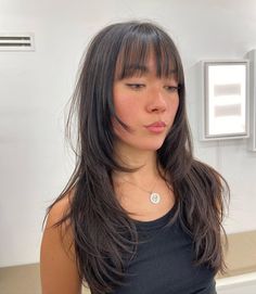 Long wolf layer cut by me. . Thank you @kirasunart #longwolfcut #longshag #longshaghaircut #wolfcut #wolfhaircut | Instagram Wolf Cut Bangs, Wolf Cut Hairstyles, Wolf Cuts, Long Wolf Cut, Shaggy Long Hair, Wolfcut Hair Long, How To Cut Bangs, Wolf Cut