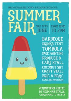 the summer fair flyer with an ice cream cone