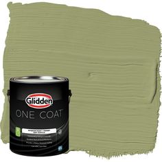 Glidden One Coat Interior is a super-premium quality paint that provides in one coat coverage*, an exceptional hide and stain blocking finish. This Low odor/ Low VOC formula has excellent scrubbability so it stand up to frequent cleanings. Ideal for use on properly prepared interior walls, ceilings, or trim composed of new or previously painted drywall, plaster, masonry, wood and metal. Available in Flat, Eggshell, Semi-Gloss Sheens. Size: 1 gal.  Color: Green. One Coat Paint, Osb Wood, Paint Smell, Brown Rooms, Liquid Paint, Paint Primer, Paint Roller, Stonehenge, Blue Pearl