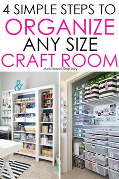 four simple steps to organize any size craft room