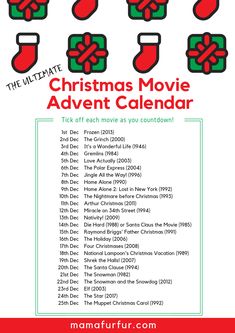 the ultimate christmas movie advent calendar is here to help you plan your holiday movies this year