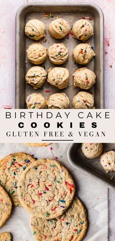 birthday cake cookies gluten free and vegan