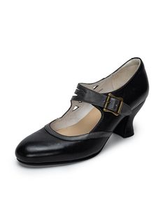 Step into timeless elegance with these vintage Mary Jane shoes, crafted to evoke the charm of the Regency and Victorian eras. Featuring a classic T-strap design with a delicate buckle, these shoes offer both style and comfort for historical fashion enthusiasts or anyone looking to add a touch of retro flair to their wardrobe. Material: Genuine leather upper with a smooth finish and durable rubber soles. Design: A perfect blend of vintage aesthetics and modern craftsmanship, these heels boast a curved silhouette and a secure buckle strap for added style and fit. Heel Height: Comfortable kitten heel height at approximately 2.5 inches (6.5 cm). Versatile Styling: Whether for a themed event or adding a historical edge to everyday wear, these shoes are the perfect addition to any vintage-inspir T-strap Heels With Heel Loop For Formal Occasions, Retro Heels With Buckle Closure For Formal Events, Retro Ankle Strap Heels For Formal Occasions, Classic Pointed Toe Dance Shoes, Classic Court Shoes With Heel Loop For Formal Occasions, Formal Retro Mary Janes With Ankle Strap, Classic Formal Court Shoes With Heel Loop, Vintage Ankle Strap Heels Medium Width, Vintage Leather T-strap Mary Janes