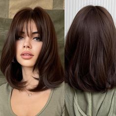 Bangs For Women, Fashion Dark, Women Cosplay, Party Women, Shot Hair Styles, Haircuts For Medium Hair, Haircuts Straight Hair, Penteado Cabelo Curto, Long Straight Hair