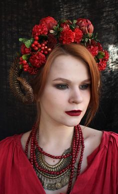 Mother Nature Costume, Cosplay Horns, Fairy Photoshoot, Elven Dress, Boho Headpiece, Fairy Wedding, European Wedding, Victorian Wedding