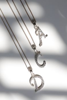 Personalise your look with these dazzling initial charms. Perfect for any occasion, shop now. Letter J Necklace, J Necklace, Sterling Silver Initial, Letter J, Initial Charm, Sterling Silver Necklace, Initial Necklace, New Style