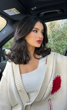 90s Hairstyles Women Long, Modern Midi Haircut, Change Of Command Outfit, Grad Pic Hairstyles Short Hair, Voluminous Long Bob, Shoulder Length Soft Curls, Long Bob Outfit, 90s Inspired Hairstyles For Short Hair, Black Hair Mid Length Layers