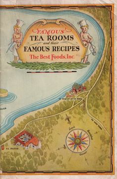 an old book with the title famous tea rooms and famous recipes