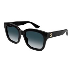 Gucci Women's Gg1338sk Black Cat-eye Sunglasses Boys Sunglasses, Black Cat Eye Sunglasses, Black Cat Eyes, Grey Gradient, Girl With Sunglasses, Square Glasses, Designer Eyeglasses, Gucci Sunglasses, Gold Sunglasses