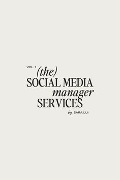 the social media manager's services, vol 1 by saura lui cover art