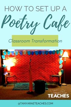 6 steps to setting up a poetry café. Poetry Classroom, Poetry Cafe, Elementary Poetry, Poetry Lesson Plans, 5th Grade Writing, Cafe Sign, Classroom Transformation, Elementary Writing, Slam Poetry