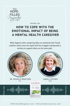 Carole Leathem, a mental health caregiver, shares how she started a caregiving ministry after becoming the primary caregiver for her pastor husband. Carole reveals how she coped with the pain of being disqualified from ministry because of her husband’s struggles. She shares how God changed her circumstances for the better, transforming her painful wounds into sacred scars and a source of strength and service to others. Service To Others, Feeling Abandoned, Learning Disabilities, Caregiver, How Are You Feeling
