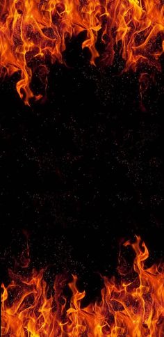 a black background with red and yellow flames