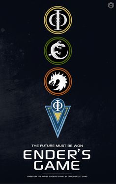 an advertisement for the future must be won ender's game, with four different symbols