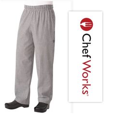 Nwt Chef Works Essential Baggy Checkered Chef Pants - Baggy Checkered Chef Pants Made From Yarn-Dyed Poly/Cotton Fabric. Two Side Seam Pockets And One Back Buttoned Practical Pockets. Also Feature Tapered Legs, An Elastic Waistband And A Inner Drawstring For Ultimate Comfort. Size Waistband Flat Is 12 Inches Wide, Length Is 42 Inches Long And Inseam Is 31 Inches Long. Pet, Smoke, Stain And Snag Free. Brand New With Tags! Chef Pants, Female Chef, Pants Baggy, Pants Color, Yarn Dyeing, Tapered Legs, Pant Jumpsuit, Elastic Waistband, Straight Leg