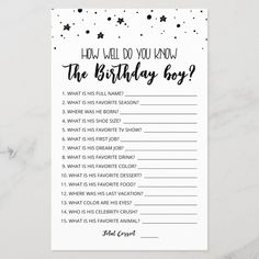 a printable birthday game with the words how well do you know, the birthday girl?