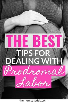 a pregnant woman with her hands on her belly and the words, the best tips for dealing