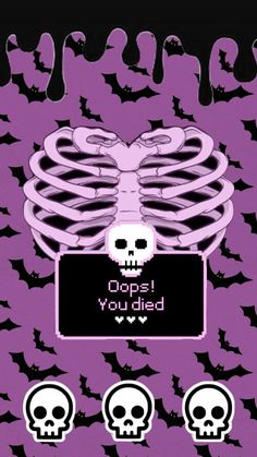 a purple background with black and white skulls, bats and a sign that says do you build your own?