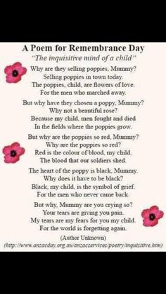 poem for remembrance day with poppies