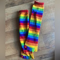 Rainbow Toe Socks , New Without Tags . These Have Never Been Worn , Just Missing The Tag. This Could Be A Unisex Item Toe Socks, Rainbow Pride, Blue Yellow, Women's Accessories, Color Blue, Socks, Rainbow, Women Accessories, Outfit Accessories