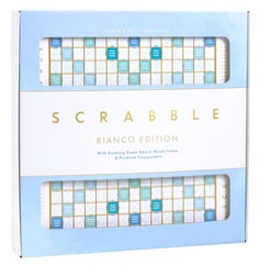 the scrabble game is in its box