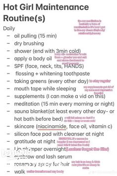 Hot girls maintenance routine 📝 Girl Maintenance, Maintenance Routine, Winter Arc, Self Care Bullet Journal, Life Routines, Facial Skin Care Routine, Self Confidence Tips, Glow Up Tips, Body Skin Care Routine