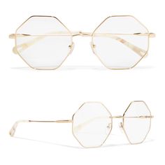 Octogon Frame Glasses, Octagon Glasses Frames, Octagonal Glasses, Octagon Glasses, Glasses Women Fashion Eyeglasses, Wire Frame Glasses, Gold Rimmed Glasses, Glasses Frames Trendy, Classy Glasses