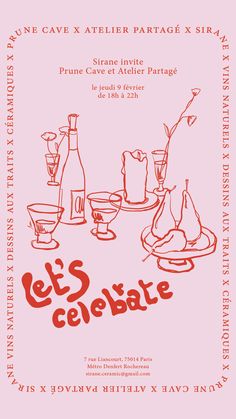 illustration exhibition in paris Restaurant Event Poster, Food Event Poster, Font Canva Lettering, Party Graphic, Dinner Club, Paris Design, R P, Illustration Poster