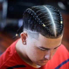 Braids And Fade, Two Braids Hairstyle Men, Boyfriend Hairstyles, Two Braids Men, 2 Braids Men, French Braids Men, 2 Braids Hairstyles, Braid Styles For Men, Two Braid Hairstyles