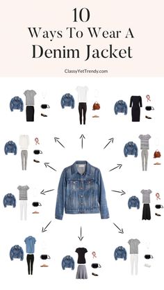 10 maneiras de vestir uma jaqueta jeans 10 Ways To Wear, Classy Yet Trendy, Denim Shorts Outfit, Fashion Terms, Fashion Capsule Wardrobe, Fashion Vocabulary, Mode Casual, Fashion Capsule, Dream Style