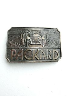 Packard Car Belt Buckle, Bergamot Brass Works 1974. Car Belt, Packard Cars, Men Jewelry, Belt Buckle, Belt Buckles, Mens Jewelry, It Works, Buckle, Brass