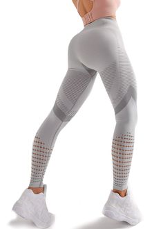 PRICES MAY VARY. * Material: 65% nylon, 25% polyester fiber, 10% spandex, super soft, breathable, closed skin, zero irritation. * High waisted design：They’re super stretchy and have so much tummy control. Provides good compression, tight on tummy and didnt get loose，no camel toe，Highlight you body curve * 4-way stretch fabric： provide gentle compression where you need it most,they fit snugly for you ，sweat proof ，stayed pretty dry，just like a second skin with all the freedom of movement you coul Sporty Leggings Outfit, Leggings Outfit Winter, Leggings Outfit Fall, Grey Yoga Pants, Women Workout, Legging Outfits, Leggings For Women, Workout Outfit, Athletic Leggings