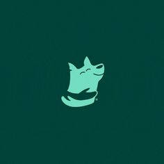 an image of a cat that is in the middle of a dark green wallpaper