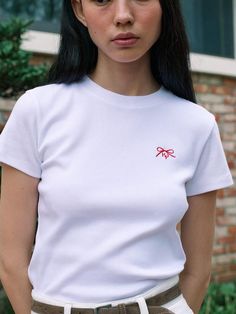 This is a trendy and feminine top by kuho plus that is made out of high quality and sturdy material. With distinctive mood of the design and comfortable wear, you can style it for your casual daily outfit.- Ribbon embroidery and slim fit- Ribbed fabric with high elasticity- Feminine, romantic, and casual mood Feminine Romantic, Feminine Top, Ribbon Embroidery, Crop Tshirt, Ribbed Fabric, Daily Outfits, Ribbon, Slim Fit, Top Outfits