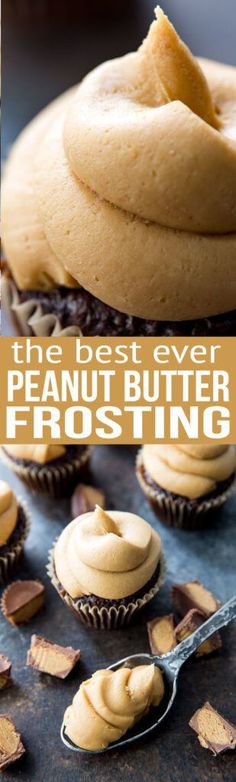 the best ever peanut butter frosting for cupcakes